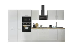 Bloc cuisine avec électroménager CORNWALL (bloc cuisine-four-lave-vaisselle-réfrigérateur-micro-ondes-armoire coulissantes) II