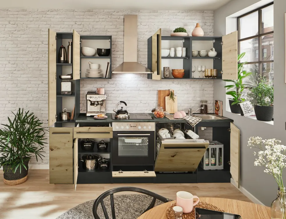 Bloc cuisine avec électroménager JAZZ 8 (bloc cuisine-armoire coulissante) III