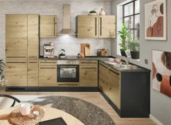 Bloc cuisine avec électroménager JAZZ 8 (cuisine d'angle-réfrigérateur-armoire coulissante) III