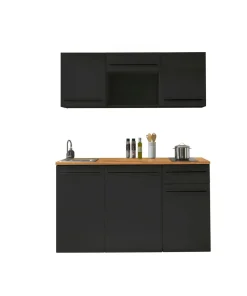 Bega BBK Meubles De Cuisine Jazz|Cuisines Équipées<Bloc cuisine avec électroménager JAZZ SINGLE Z 160 BLACK EE