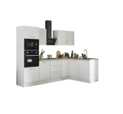 Bega BBK Cuisines Équipées|Afficher Blocs Cuisine<Bloc cuisine avec électroménager CORNWALL (cuisine d'angle-four-micro-ondes) II
