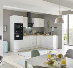 Bega BBK Cuisines Équipées|Afficher Blocs Cuisine<Bloc cuisine avec électroménager CORNWALL (cuisine d'angle-four-micro-ondes) II