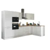 Bloc cuisine avec électroménager CORNWALL (bloc cuisine-four-réfrigérateur-micro-ondes) I