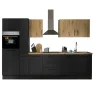 Bloc cuisine avec électroménager CORNWALL (bloc cuisine-four-lave-vaisselle-réfrigérateur-armoire coulissante) V