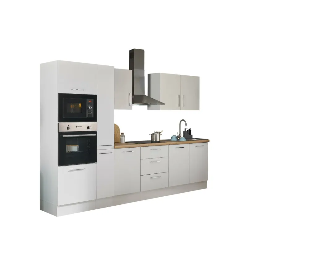 Bega BBK Cuisines Équipées|Afficher Blocs Cuisine<Bloc cuisine avec électroménager CORNWALL (bloc cuisine-four-micro-ondes-armoire coulissante) I