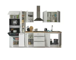 Bega BBK Cuisines Équipées|Afficher Blocs Cuisine<Bloc cuisine avec électroménager CORNWALL (bloc cuisine-four-micro-ondes-armoire coulissante) I