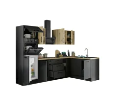 Bega BBK Cuisines Équipées|Afficher Blocs Cuisine<Bloc cuisine avec électroménager CORNWALL (cuisine d'angle-four-lave-vaisselle-réfrigérateur) VIII