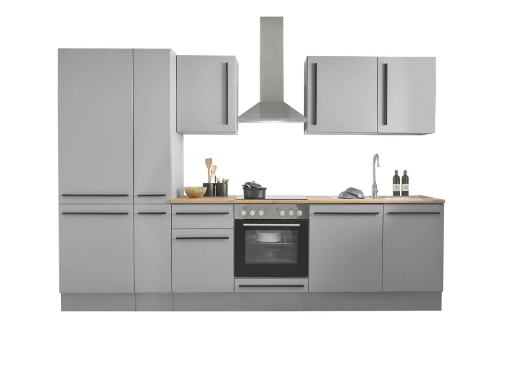 Bega BBK Cuisines Équipées|Afficher Blocs Cuisine<Bloc cuisine avec électroménager MANCHESTER (bloc cuisine-réfrigérateur-armoire coulissante) II