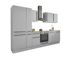 Bega BBK Cuisines Équipées|Afficher Blocs Cuisine<Bloc cuisine avec électroménager MANCHESTER (bloc cuisine-réfrigérateur-armoire coulissante) II