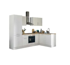 Bloc cuisine avec électroménager CORNWALL (cuisine d'angle-réfrigérateur) I