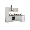 Bloc cuisine avec électroménager CORNWALL (cuisine d'angle-armoire coulissante) I