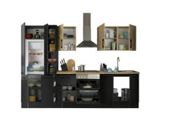 Bega BBK Cuisines Équipées|Afficher Blocs Cuisine<Bloc cuisine avec électroménager CORNWALL (bloc cuisine-réfrigérateur) V