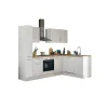 Bloc cuisine avec électroménager CORNWALL (cuisine d'angle-armoire coulissante-lave-vaisselle) I