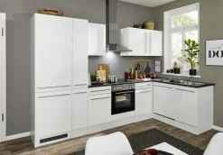 Bega BBK Meubles De Cuisine Jazz|Cuisines Équipées<Bloc cuisine avec électroménager JAZZ 8 (cuisine d'angle-réfrigérateur-armoire coulissante) I