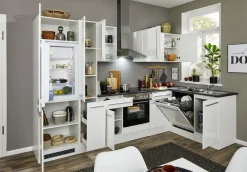 Bega BBK Meubles De Cuisine Jazz|Cuisines Équipées<Bloc cuisine avec électroménager JAZZ 8 (cuisine d'angle-réfrigérateur-armoire coulissante) I