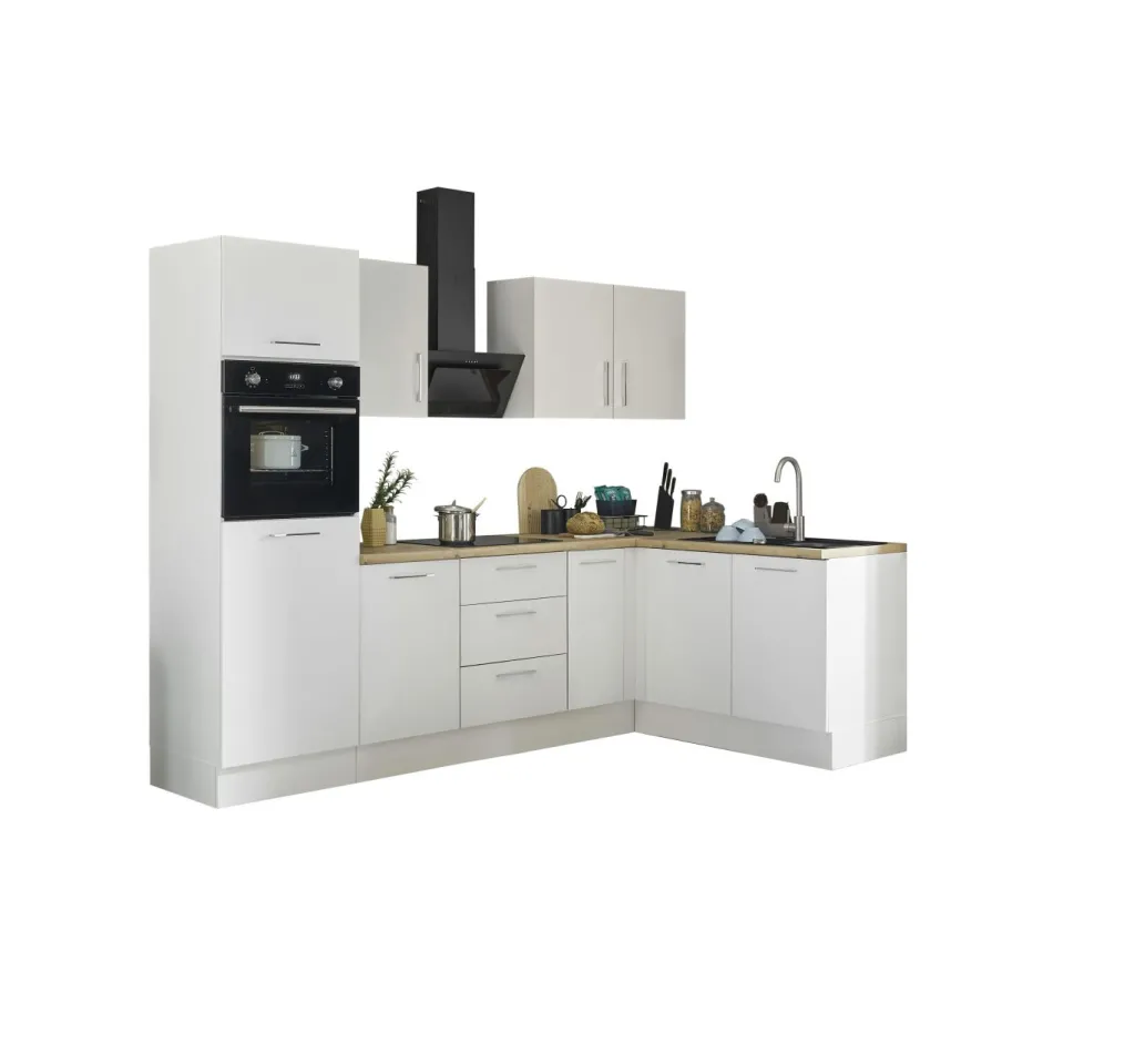 Bega BBK Cuisines Équipées|Afficher Blocs Cuisine<Bloc cuisine avec électroménager CORNWALL (cuisine d'angle-four-réfrigérateur) II