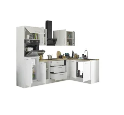 Bega BBK Cuisines Équipées|Afficher Blocs Cuisine<Bloc cuisine avec électroménager CORNWALL (cuisine d'angle-four-réfrigérateur) II