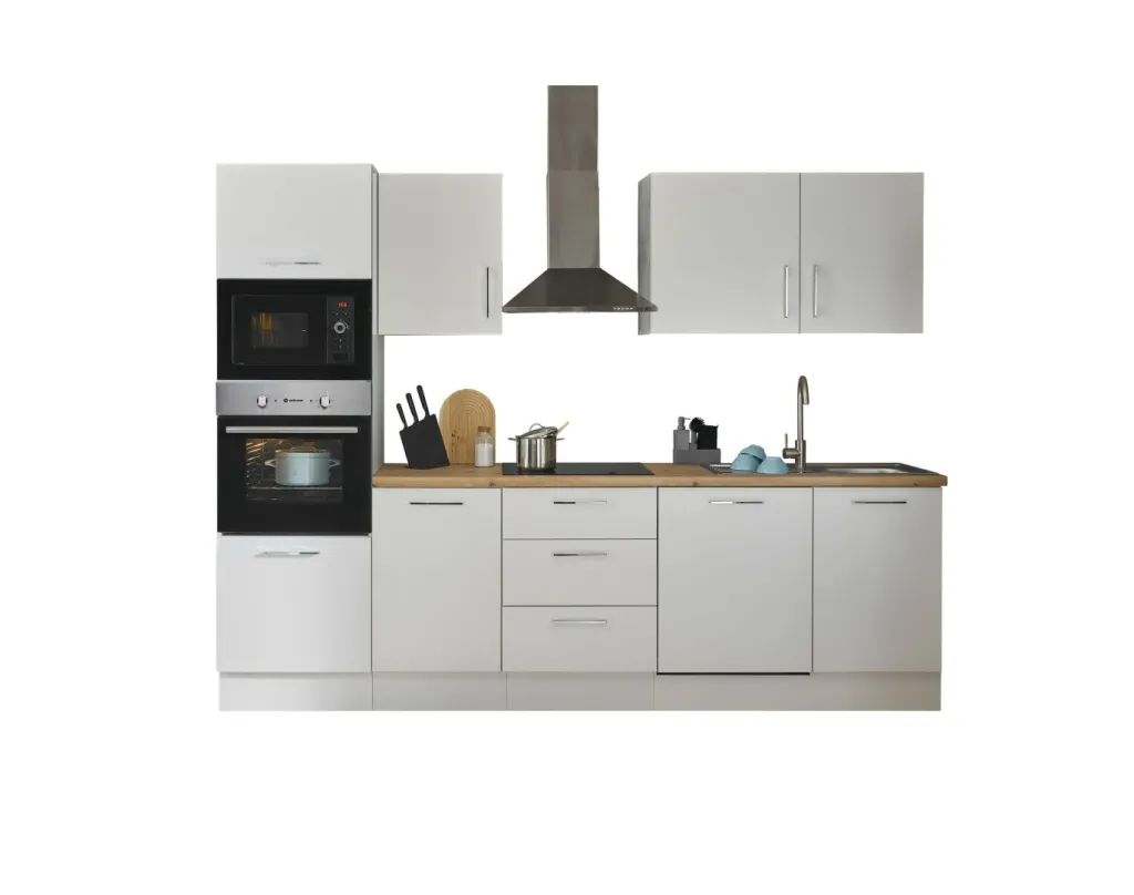 Bega BBK Cuisines Équipées|Afficher Blocs Cuisine<Bloc cuisine avec électroménager CORNWALL (bloc cuisine-four-micro-ondes) III