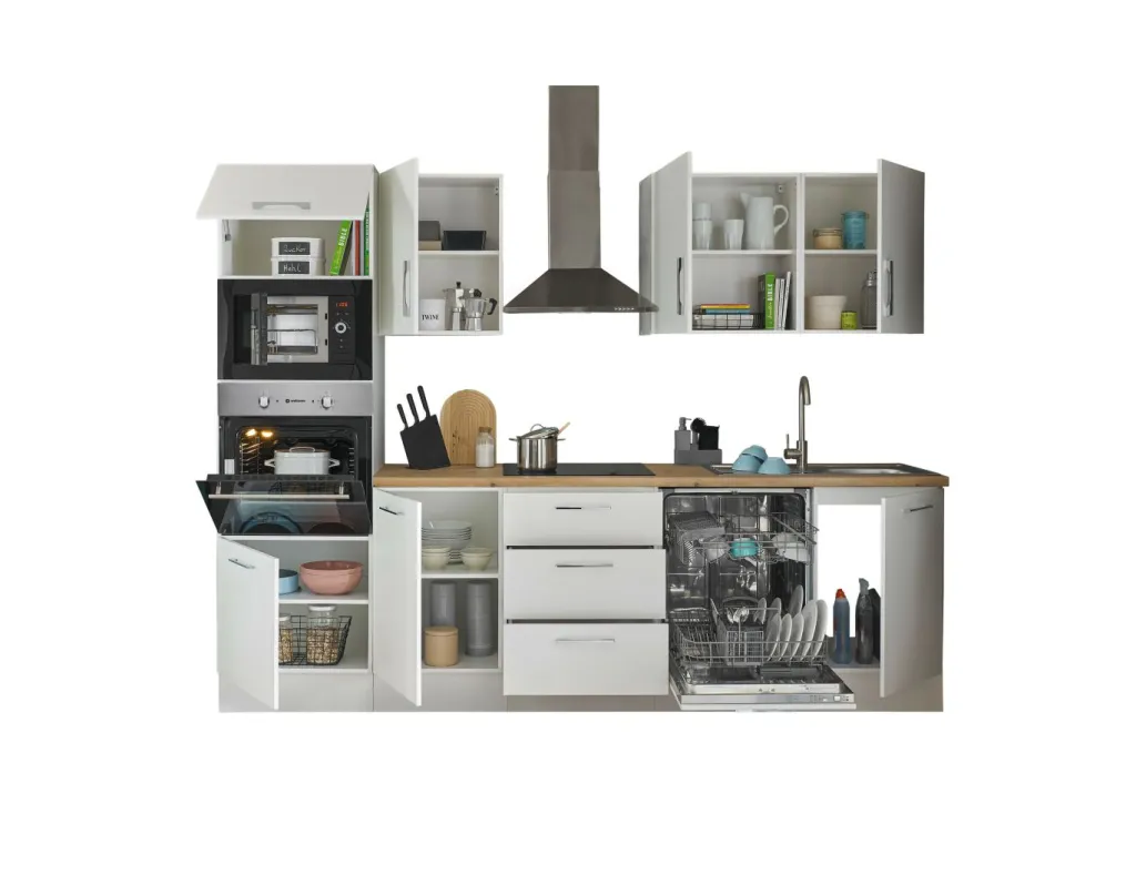 Bega BBK Cuisines Équipées|Afficher Blocs Cuisine<Bloc cuisine avec électroménager CORNWALL (bloc cuisine-four-micro-ondes) III
