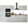 Bloc cuisine avec électroménager CORNWALL (bloc cuisine-four-réfrigérateur-micro-ondes-armoire coulissante) I