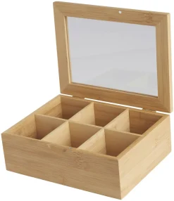 Schou Company Boîtes<Boîte à sachets de thé en bambou avec couvercle DAY