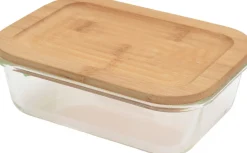 Boîte alimentaire en verre avec couvercle en bambou KITCHEN