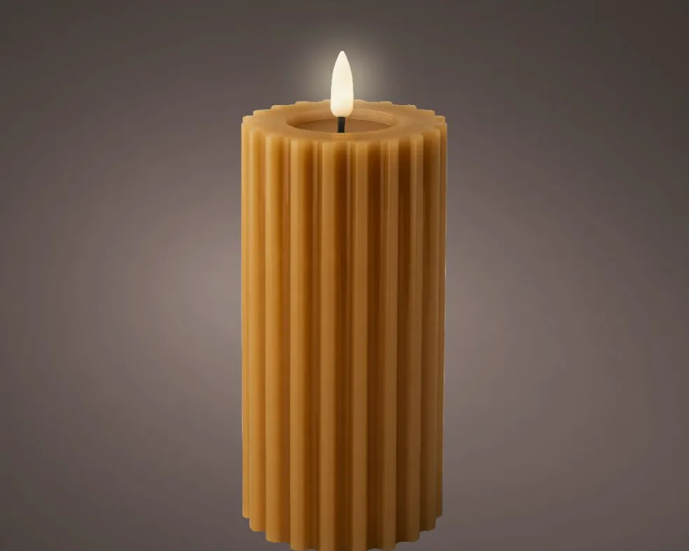 Bougie LED en cire véritable STRIPE