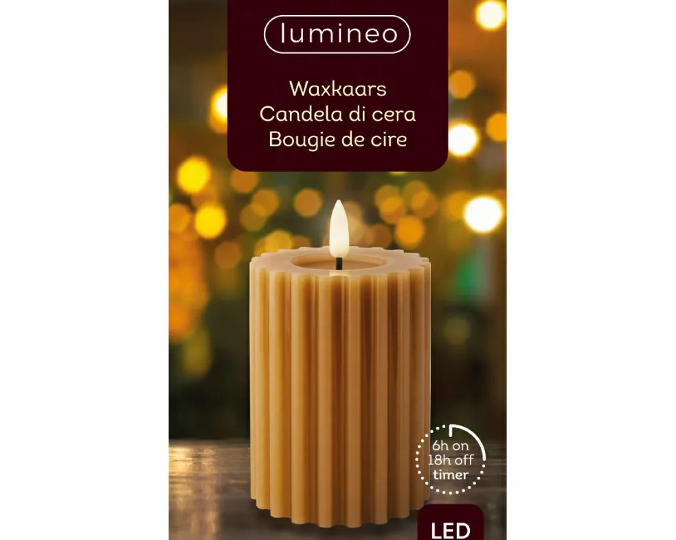 Bougie LED en cire véritable STRIPE
