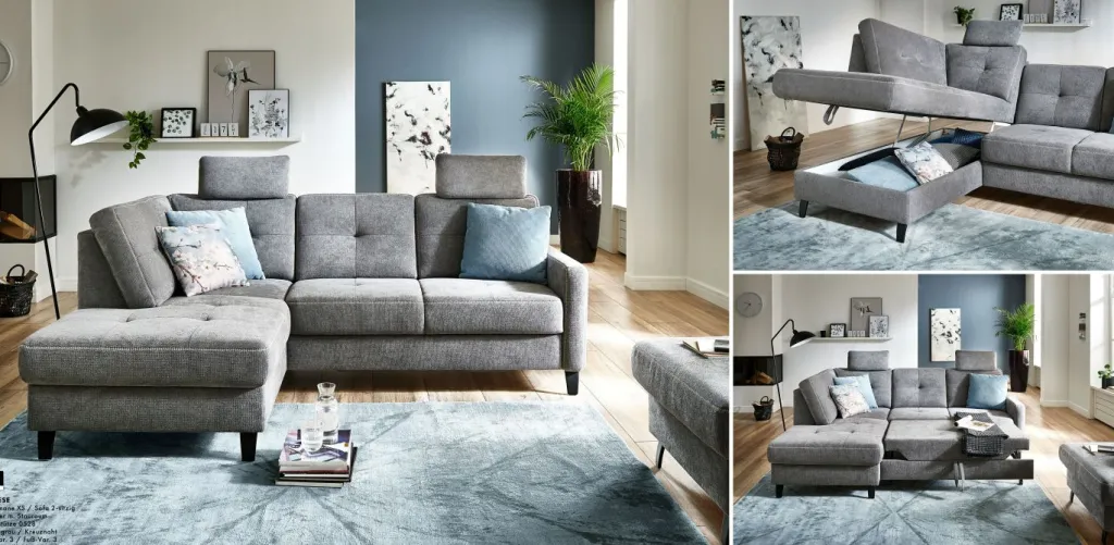 Steinpol Sit&More Canapés D'Angle<Canapé d'angle convertible VARESE