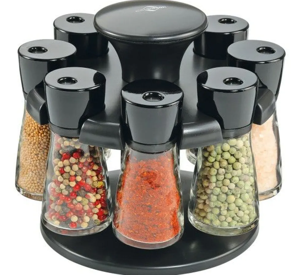 Carrousel à épices 8 pots en verre RONDO
