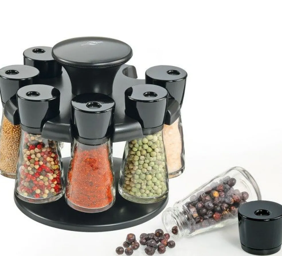 Carrousel à épices 8 pots en verre RONDO