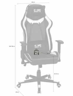 Duo Chaises De Bureau<Chaise gamer / fauteuil de bureau GAME-ROCKER G-30