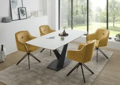 Stolkom Chaises Rembourrées|Chaises À Accoudoirs<Chaise pivotante EMMA