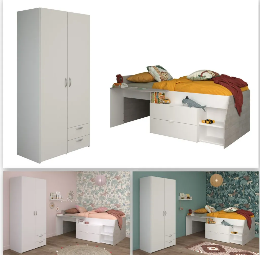 Enfant Parisot Chambres D'Enfant Completes<Chambre junior 2 éléments MILKY 14