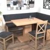 2M sitandsleep Coins Repas D'Angle<Coin repas avec banquette d'angle 4 éléments MADRANO
