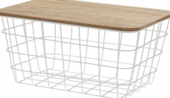 Koopman Corbeilles<Corbeille métalllique avec couvercle KITCHEN MARKET