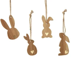 Kaemingk Pâques|Figurines Décoratives<Décoration à suspendre en bois lièvre EASTER