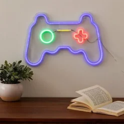 Décoration murale néon manette de jeu JJA