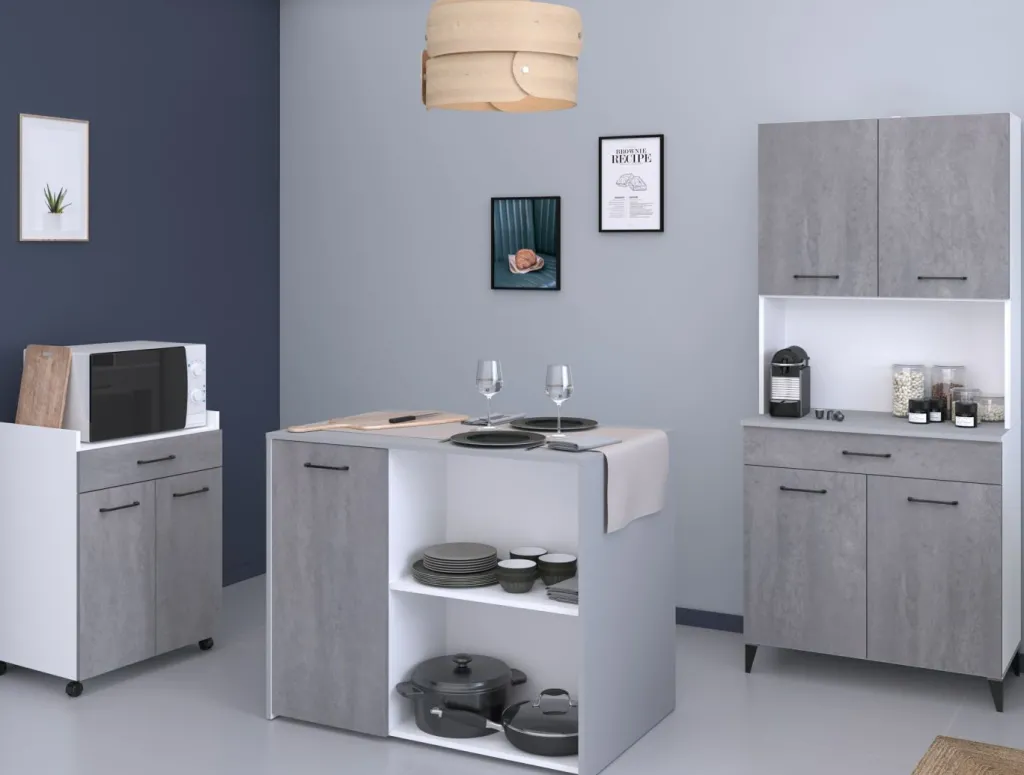 Parisot Buffets Cuisine<Ensemble avec buffet de cuisine MEMPHIS 5