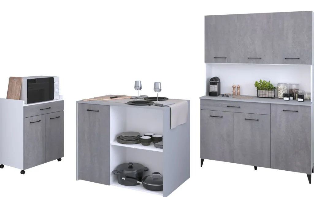 Parisot Buffets Cuisine<Ensemble avec buffet de cuisine MEMPHIS 6