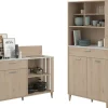 Ensemble buffet de cuisine et desserte ATLANTA 2