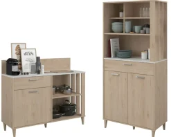 Ensemble buffet de cuisine et desserte ATLANTA 2