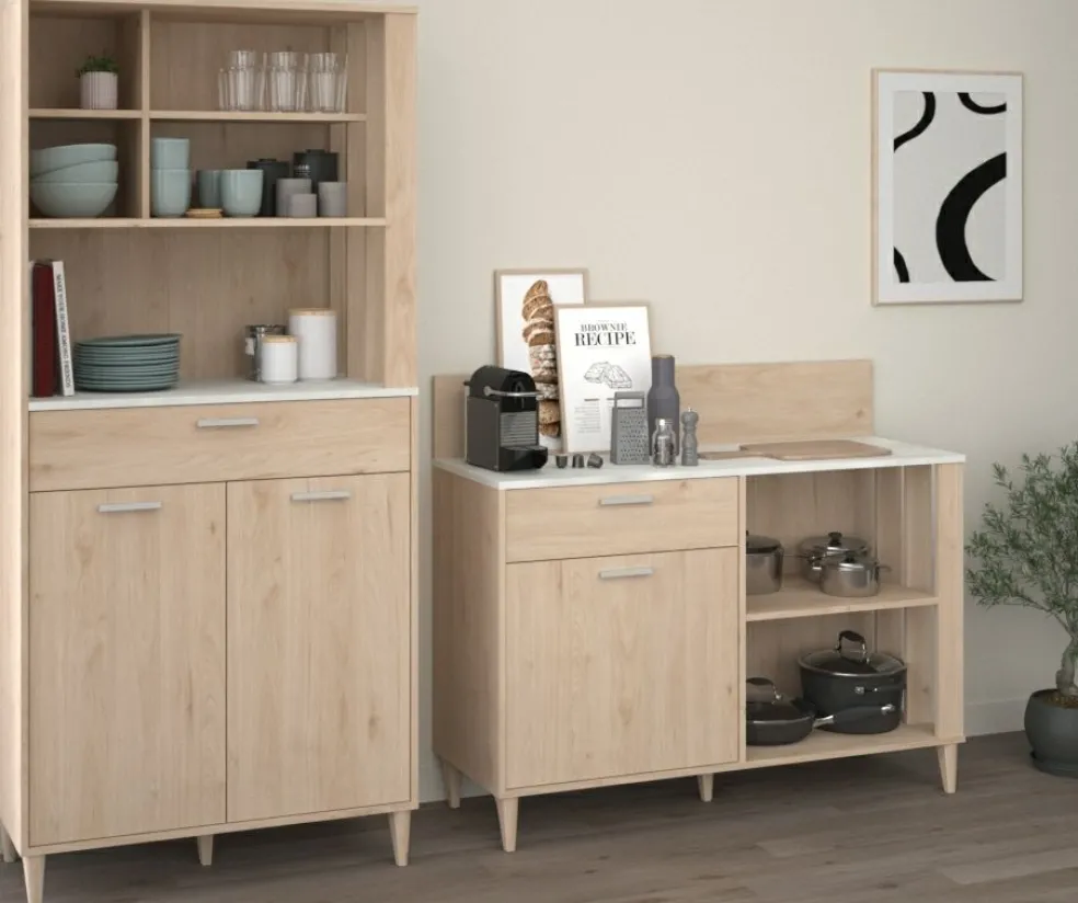 Ensemble buffet de cuisine et desserte ATLANTA 2