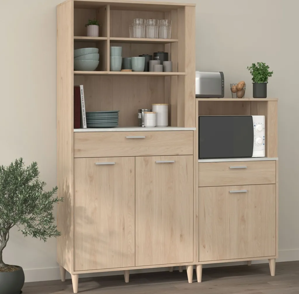 Parisot Buffets Cuisine<Ensemble buffet de cuisine et meuble de rangement ATLANTA 1