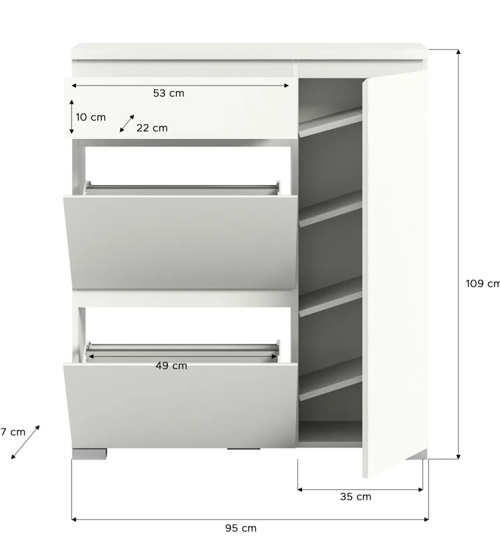 Xonox Meubles À Chaussures À Abattants|Commodes De Chaussures<Ensemble de meubles à chaussures HADERO