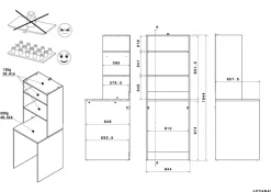 Parisot Meubles De Rangement Pour Machine À Laver<Ensemble de meubles pour machine à laver LAUNDRY 1