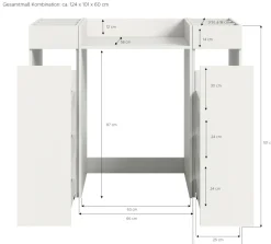 Xonox Meubles De Rangement Pour Machine À Laver<Ensemble pour machine à laver MEKI