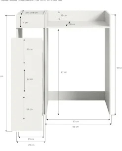 Xonox Meubles De Rangement Pour Machine À Laver<Ensemble pour machine à laver MEKI