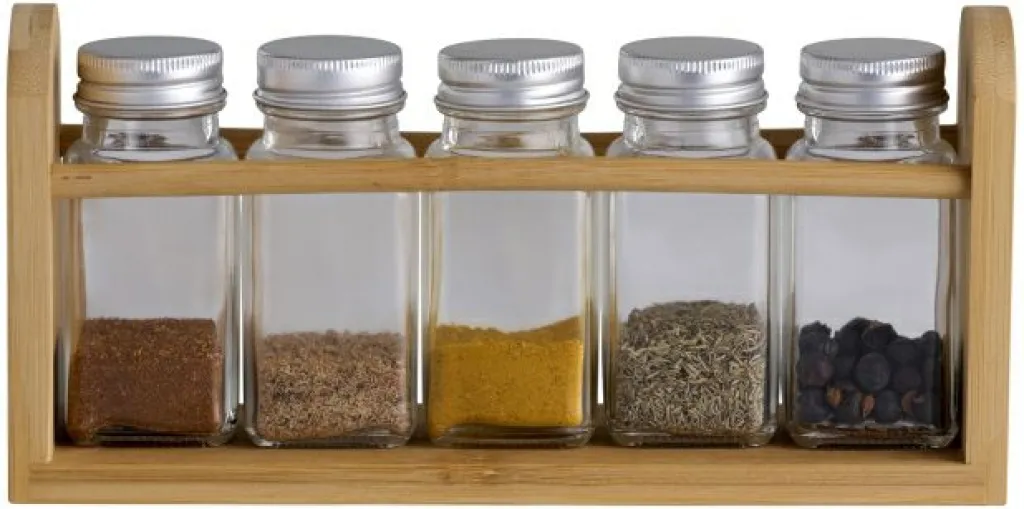 Schou Company Boîtes De Rangement<Etagère avec 5 pots à épices DAY