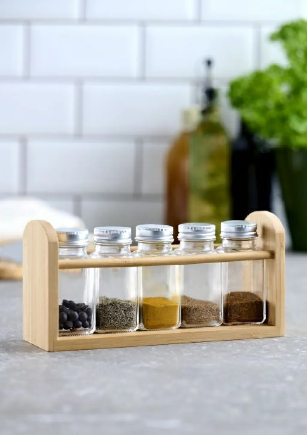 Schou Company Boîtes De Rangement<Etagère avec 5 pots à épices DAY